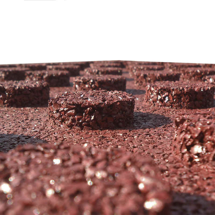 Fallskyddsplattor 24 pcs Röd 50 x 50 cm Gummi