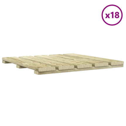 Terrassplattor 18 pcs Grön 50 x 50 cm Grön impregnerad furug