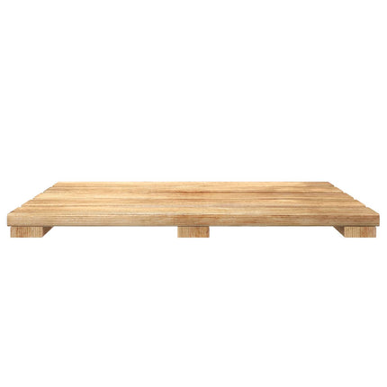 Terrassplattor 18 pcs Brun 50 x 50 cm Grön impregnerad furug