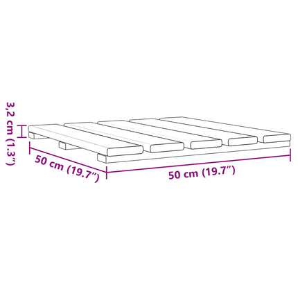 Terrassplattor 18 pcs Brun 50 x 50 cm Grön impregnerad furug