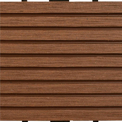 Terrassplattor 22 pcs Brun 30 x 30 cm WPC