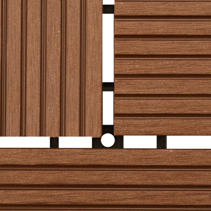 Terrassplattor 22 pcs Brun 30 x 30 cm WPC