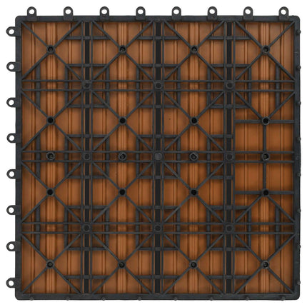 Terrassplattor 22 st Teak 30 x 30 cm WPC