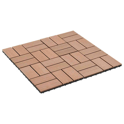 Terrassplattor 22 pcs Brun 30 x 30 cm WPC