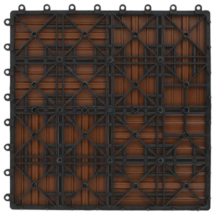 Terrassplattor 22 pcs Brun 30 x 30 cm WPC