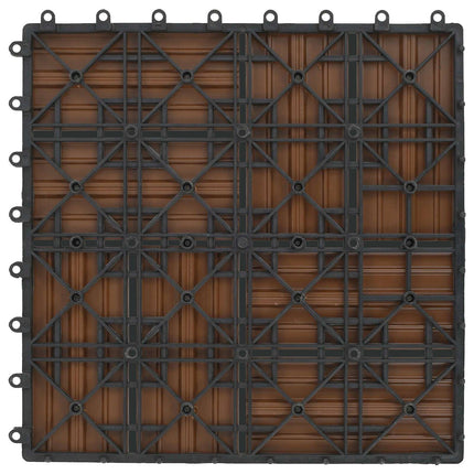 Terrassplattor 22 pcs Teak 30 x 30 cm WPC
