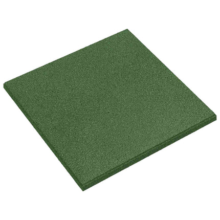 Fallskyddsplattor 12 pcs Grön 50 x 50 cm Gummi