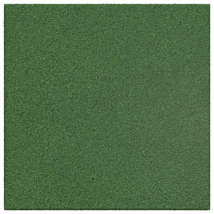 Fallskyddsplattor 12 pcs Grön 50 x 50 cm Gummi