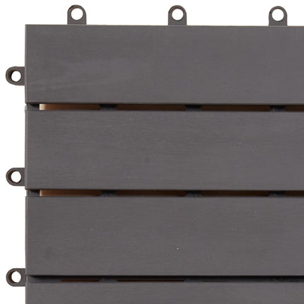 Terrassplattor 20 pcs Grå 30 x 30 cm Akacia Hårdträ