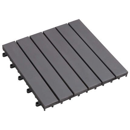 Terrassplattor 30 pcs Grå 30 x 30 cm Akacia Hårdträ