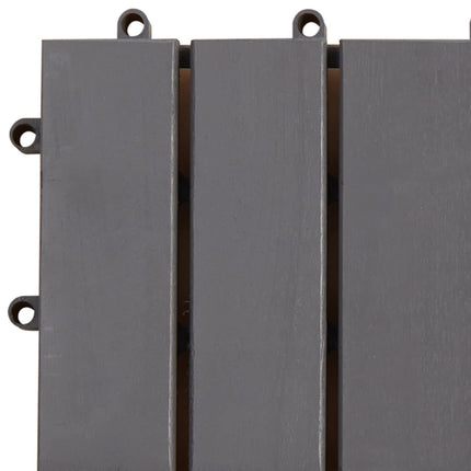 Terrassplattor 30 pcs Grå 30 x 30 cm Akacia Hårdträ