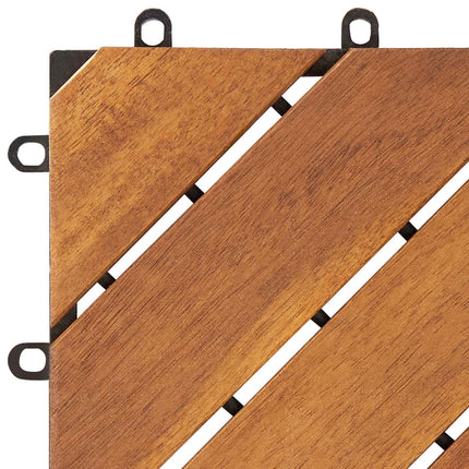 Terrassplattor 20 pcs Brun 30 x 30 cm Akacia Hårdträ