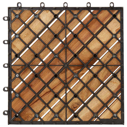 Terrassplattor 30 pcs Brun 30 x 30 cm Akacia Hårdträ