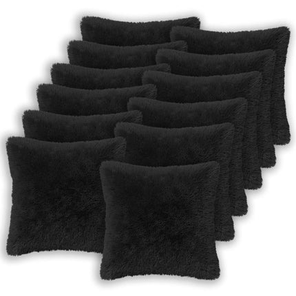 Kudde med kudde HEERLEN 2 st Svart PV Fleece