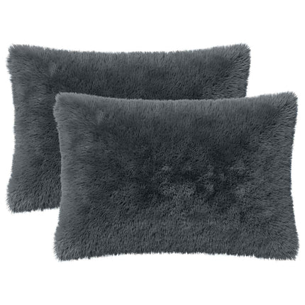 Kudde med kudde HEERLEN 2 st Antracit PV Fleece