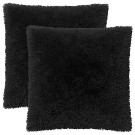 Kudde med kudde HEERLEN 2 st Svart PV Fleece