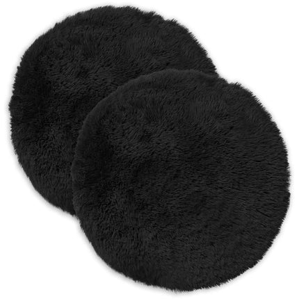Kudde med kudde HEERLEN 6 st Svart PV Fleece