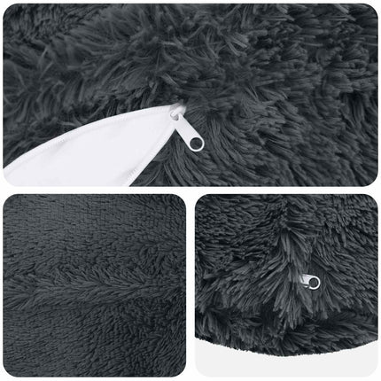 Kudde med kudde HEERLEN 2 st Antracit PV Fleece