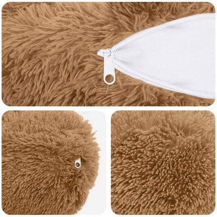 Kudde med kudde HEERLEN 6 st Taupe PV Fleece