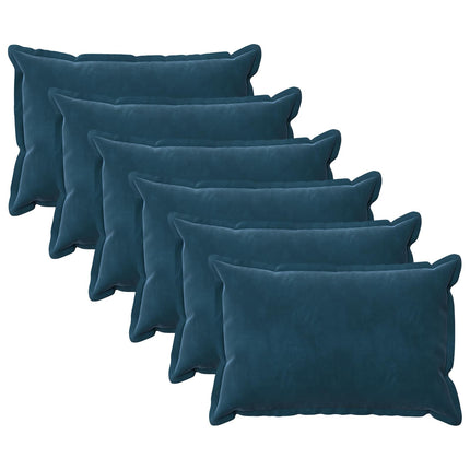 Kudde med kudde HOUTEN 6 st Blå Sammet