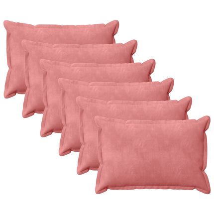 Kudde med kudde HOUTEN 6 st Rosa Sammet