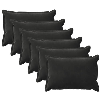 Kudde med kudde HOUTEN 6 st Svart Sammet