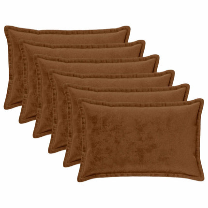 Kasta Kudde 6 st HOUTEN Ljusbrun 30 x 50 cm Flanell