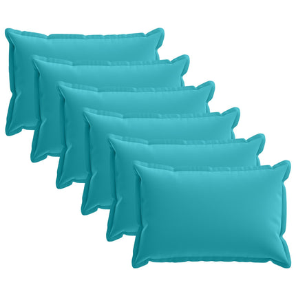 Kasta Kudde 6 st HOUTEN Turkos 40 x 60 cm Polyester