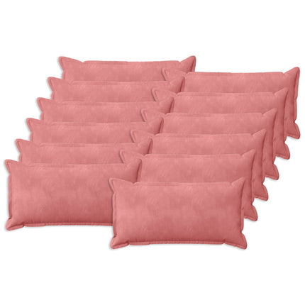 Kudde med kudde HOUTEN 12 st Rosa Sammet