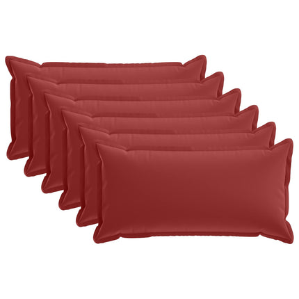 Kasta Kudde 6 st HOUTEN Vinröd 40 x 80 cm Polyester