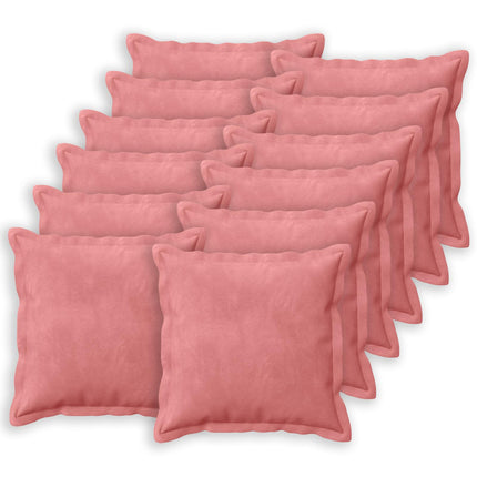Kudde med kudde HOUTEN 12 st Rosa Sammet
