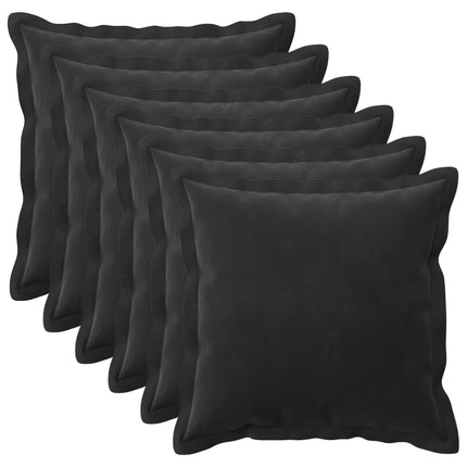 Kudde med kudde HOUTEN 6 st Svart Sammet