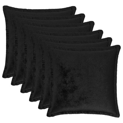 Kasta Kudde 6 st HOUTEN Svart 45 x 45 cm Flanell