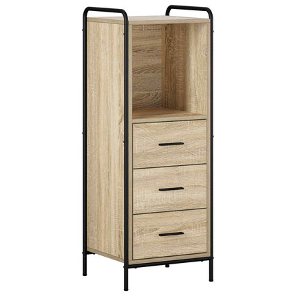 Badrumsskåpsset 4 st Sonoma-ek 40 x 36 x 181 cm Konstruerat trä