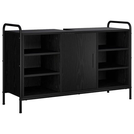 Badrumsskåpsset 4 st Svart ek 40 x 36 x 200,5 cm