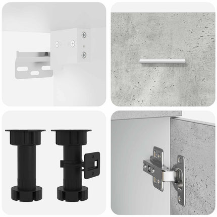 Köksenhet Lyon 8 pcs Betonggrå Konstruerat trä