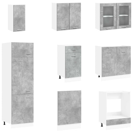 Köksenhet Lyon 8 pcs Betonggrå Konstruerat trä