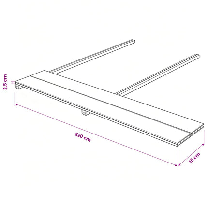 Däckbräda 6 pcs Mörkbrun WPC