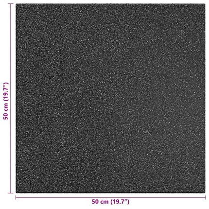 Fallskyddsplattor 6 pcs Svart 50 x 50 cm Gummi