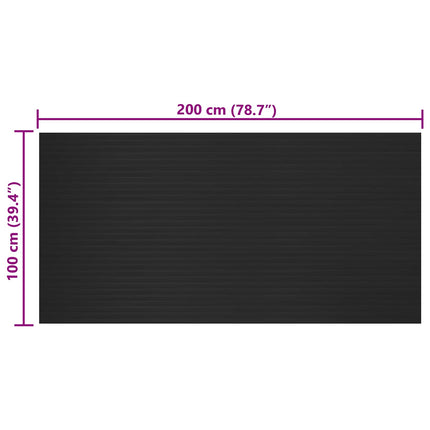 Golvmatta Svart 1 x 2 m Gummi