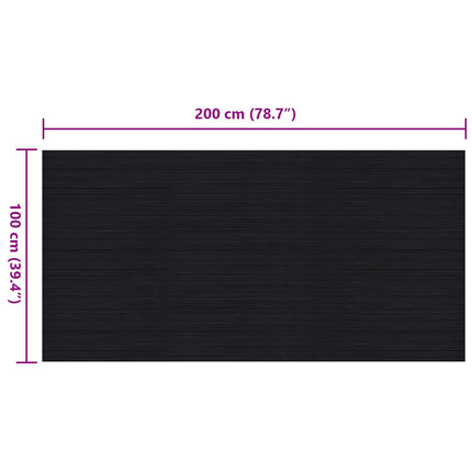 Golvmatta Svart 1 x 2 m Gummi
