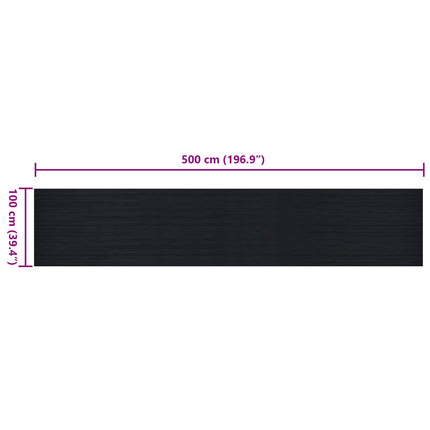 Golvmatta Svart 1 x 5 m Gummi