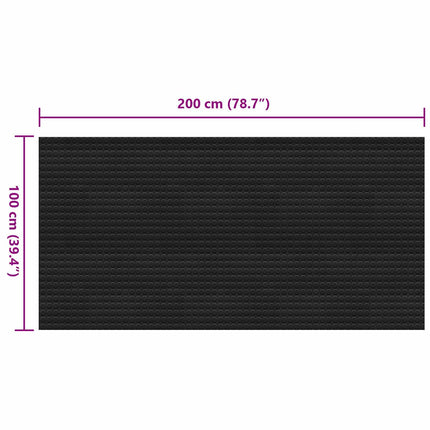 Golvmatta Svart 1 x 2 m Gummi