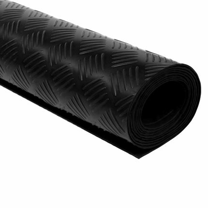 Golvmatta Svart 1,5 x 4 m Gummi