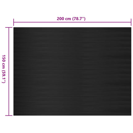 Golvmatta Svart 1,5 x 2 m Gummi