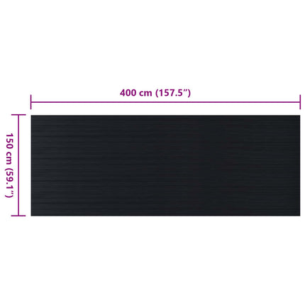 Golvmatta Svart 1,5 x 4 m Gummi