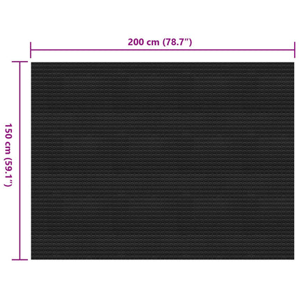 Golvmatta Svart 1,5 x 2 m Gummi