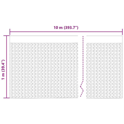 Prickig Avvattningsskiva Svart 1 x 10 m HDPE
