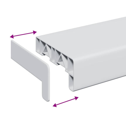 Fönsterbräda Vit 60 x 15 x 4,5 cm PVC