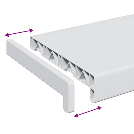 Fönsterbräda Vit 80 x 20 x 4,5 cm PVC